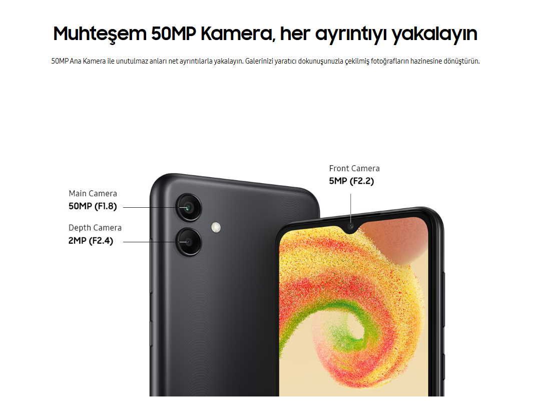 Samsung Galaxy A04 Kamera